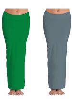 Lycra Green And Grey Casual Wear Plain Shapewear